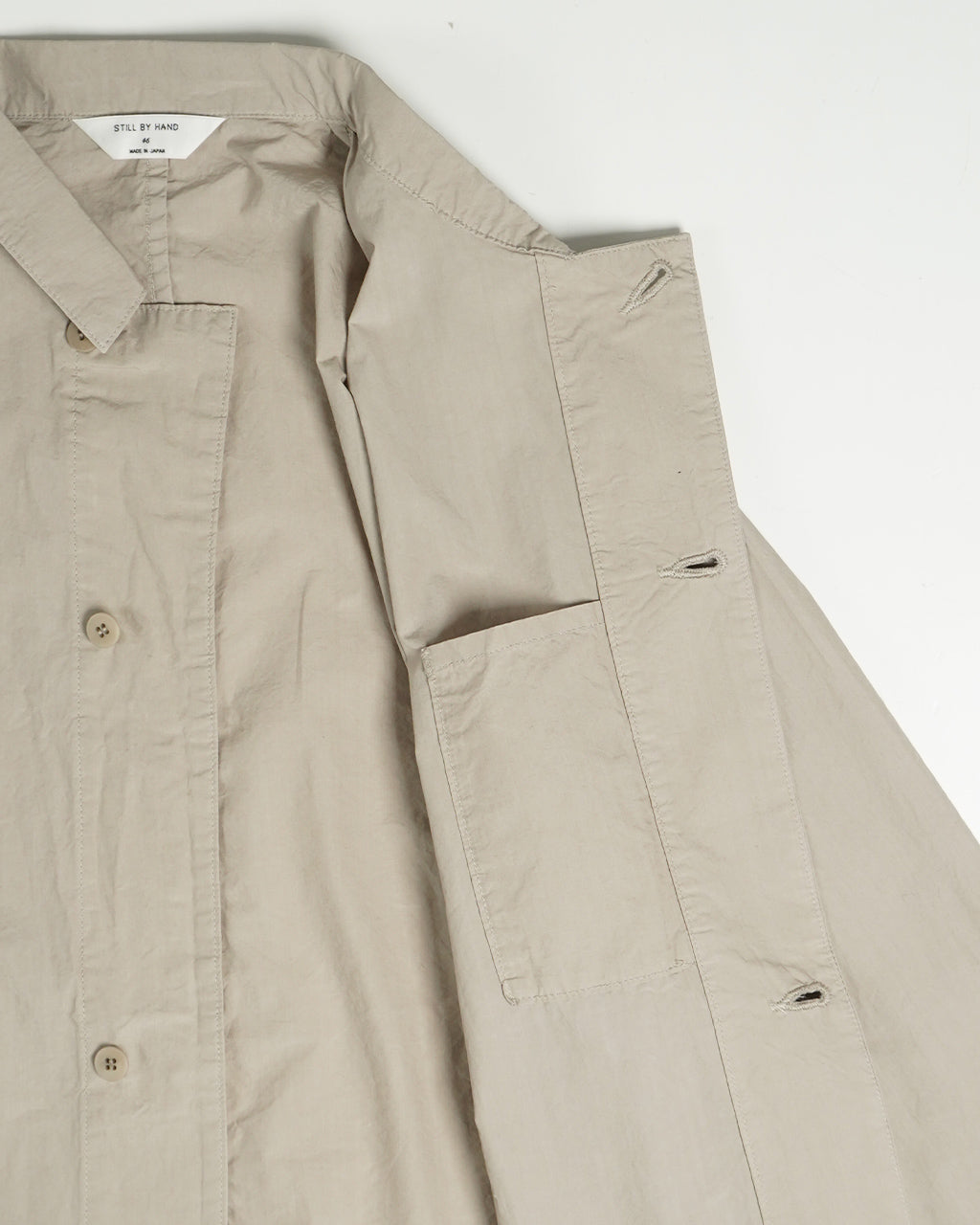 STILL BY HAND スティルバイハンド ブルゾン コットン タイプライター ジャケット カバーオール シャツジャケット BL01252【送料無料】