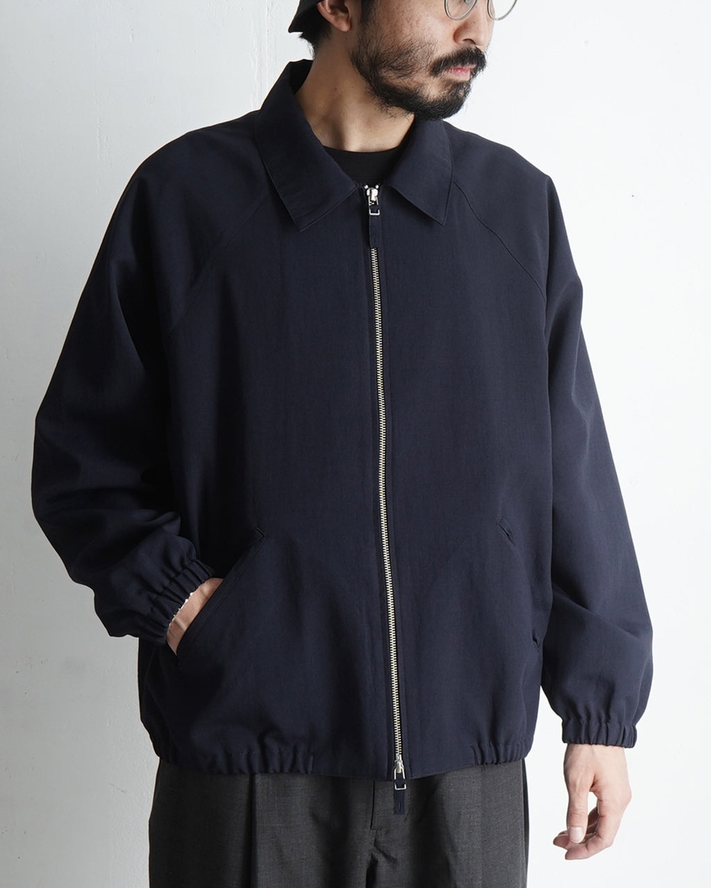 【SALE!30%OFF】ジップアップ ブルゾン Zip up polyester blouson ライトアウター ジャケット BL02251