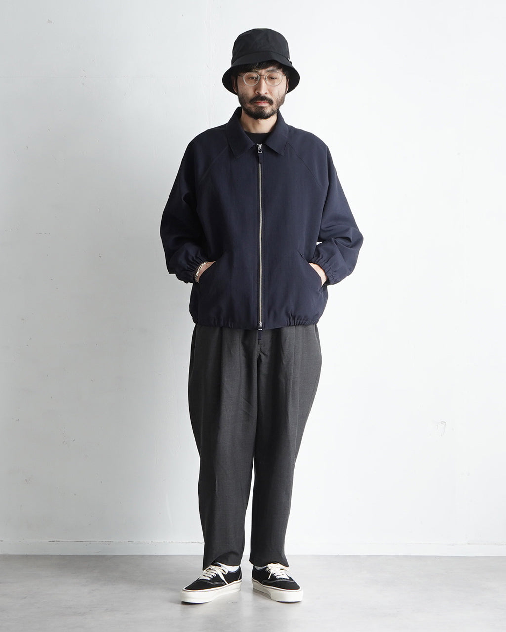 【SALE!30%OFF】ジップアップ ブルゾン Zip up polyester blouson ライトアウター ジャケット BL02251