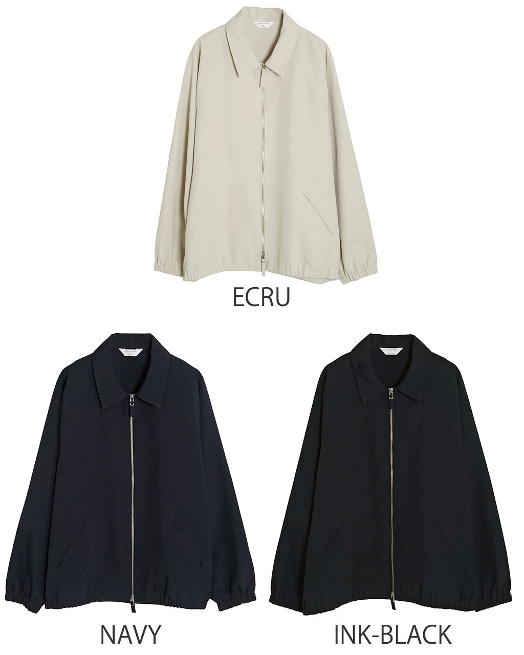 【SALE!30%OFF】ジップアップ ブルゾン Zip up polyester blouson ライトアウター ジャケット BL02251