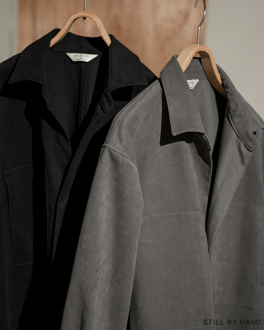 Synthetic leather over shirt BL06253