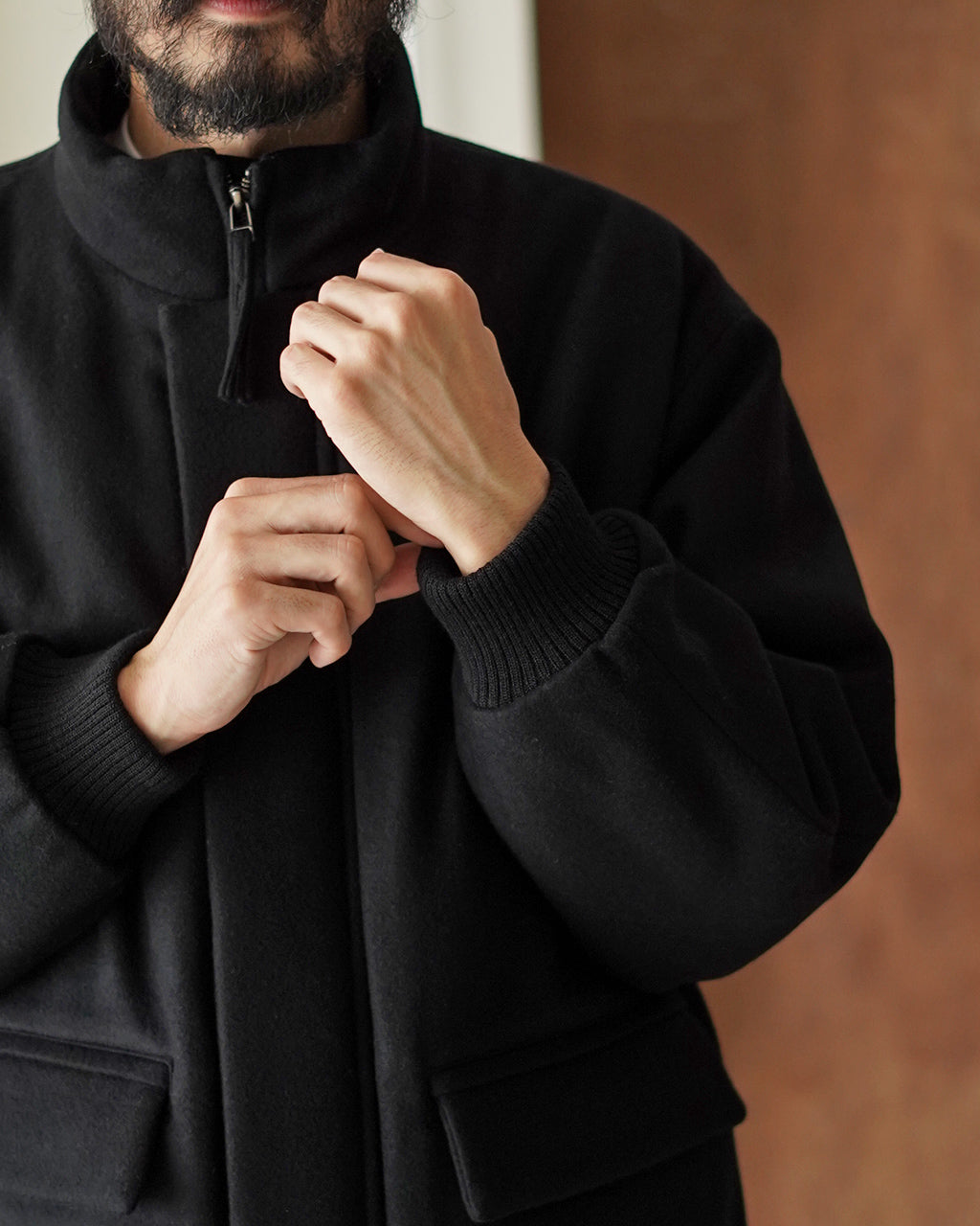 Padded wool blouson BL07253