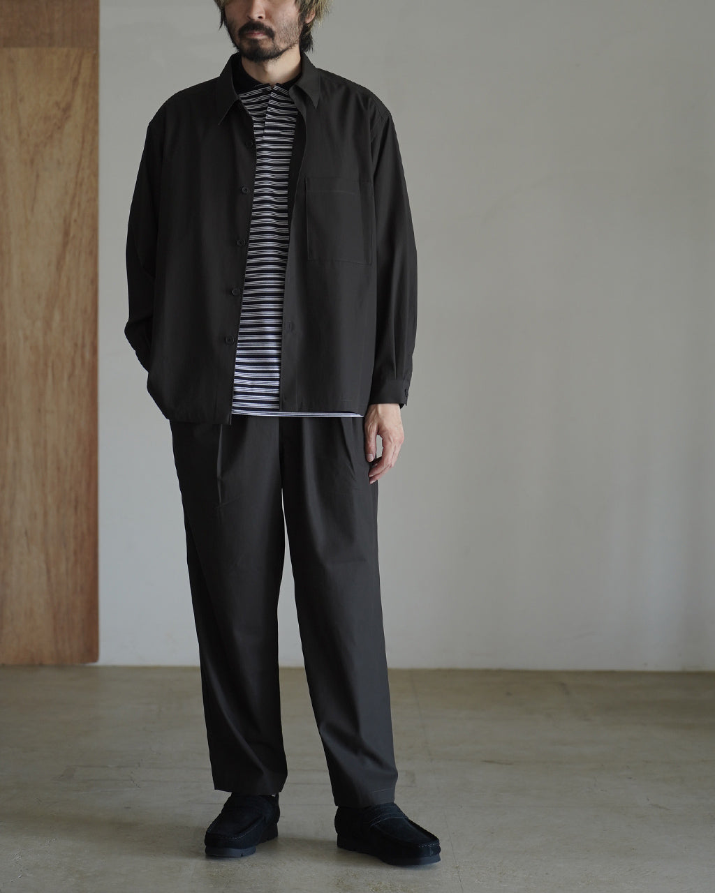 Cotton twill shirt jacket SH04263