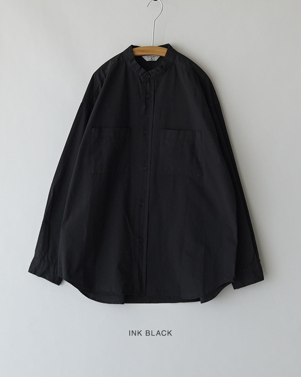Garment-dye band collar shirt SH03263