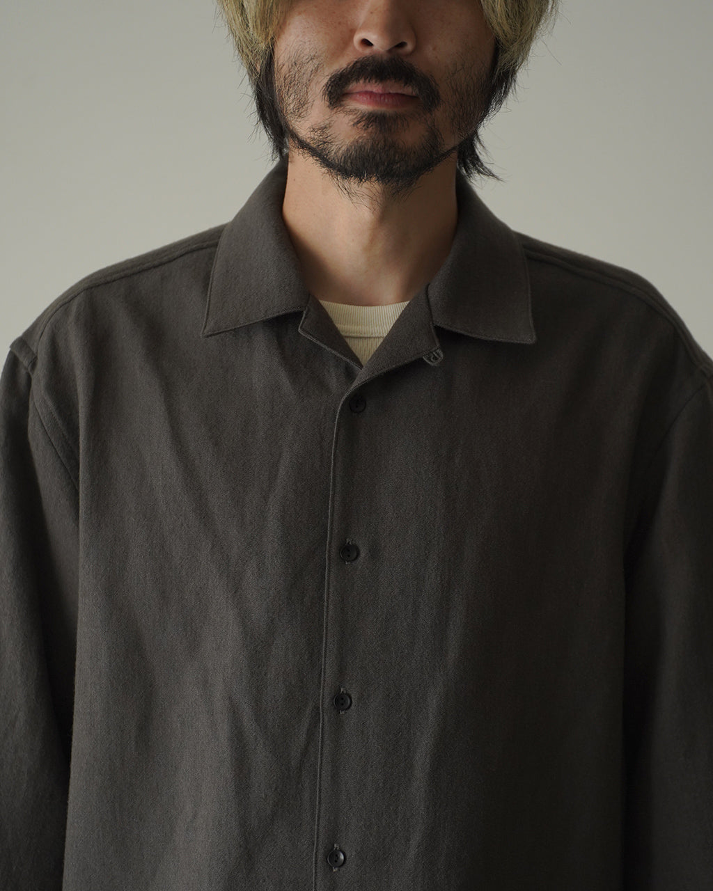 Linen wool open collar shirts SH03264