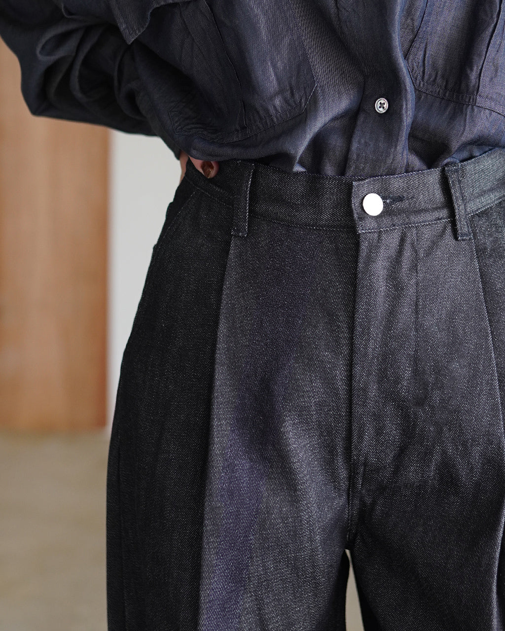 Selvedge Deep-Tuck Wide Denim Pants DN01253WM