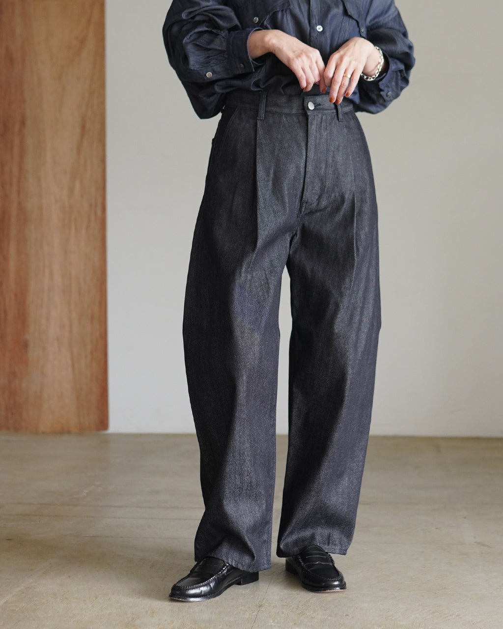 Selvedge Deep-Tuck Wide Denim Pants DN01253WM