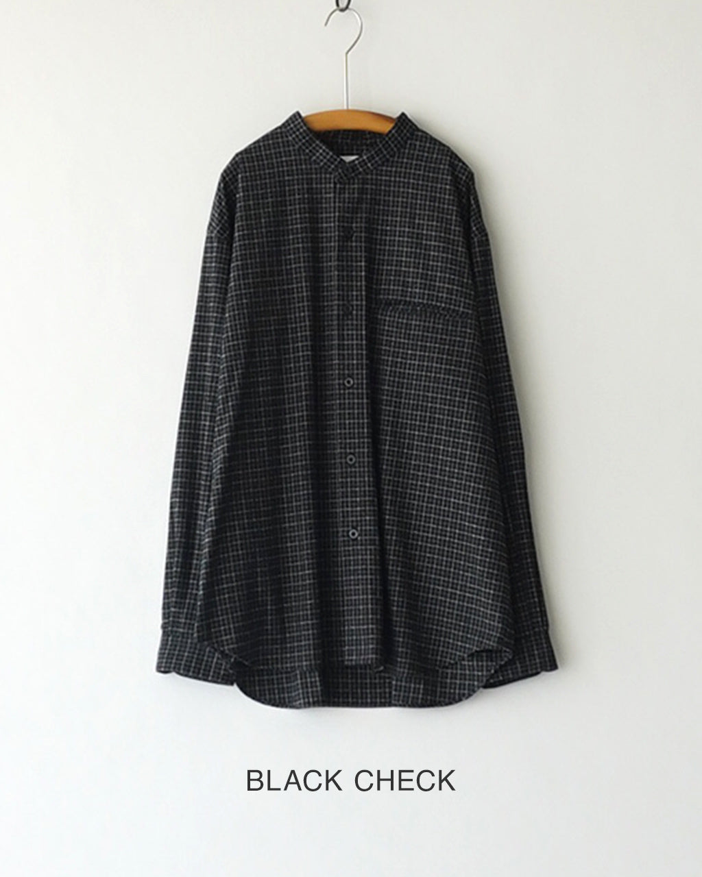 Silk nep band collar shirt SH02263