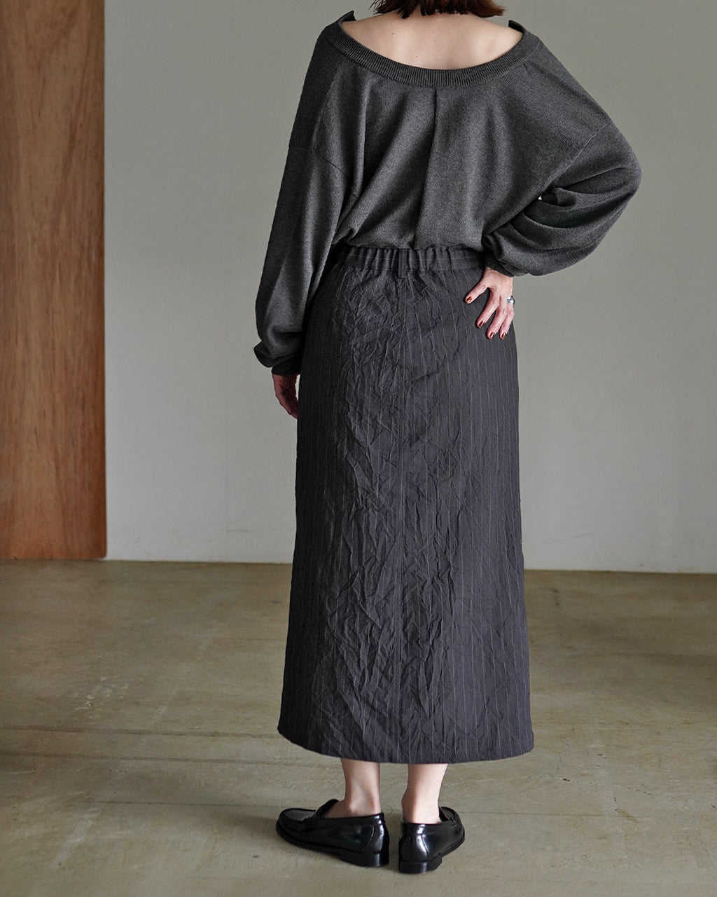 Wool like medium skirt SK01263WM