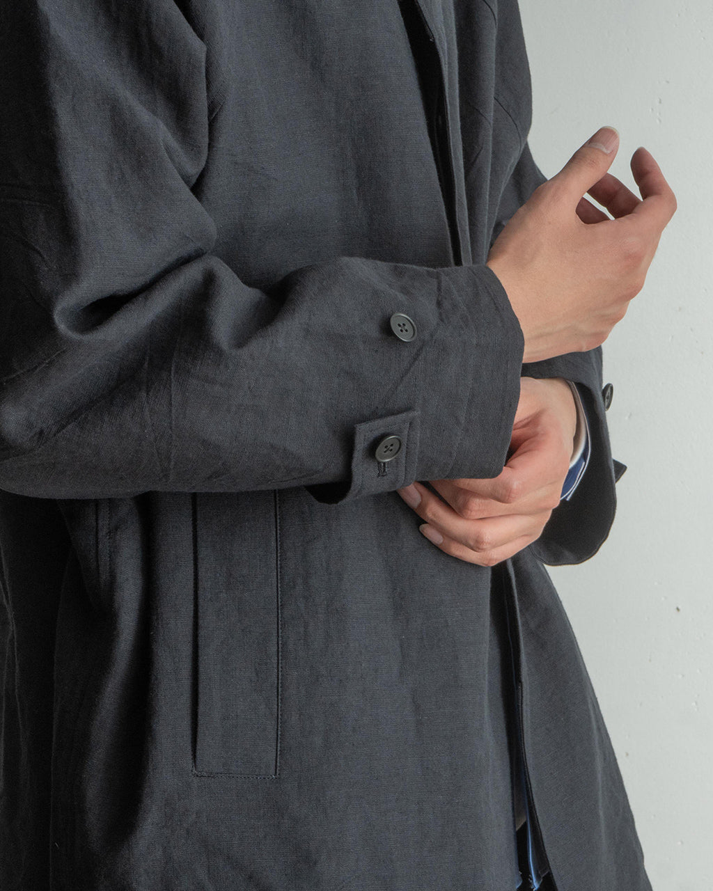 【SALE!40%OFF】リネンコットン ハーフコート Linen cotton half coat CO01251
