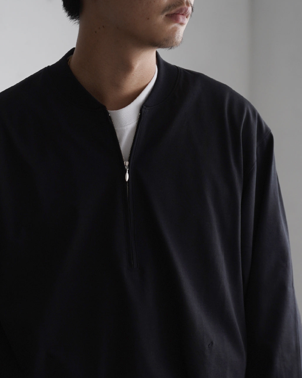 STILL BY HAND Zip up cotton jumper CS01253
