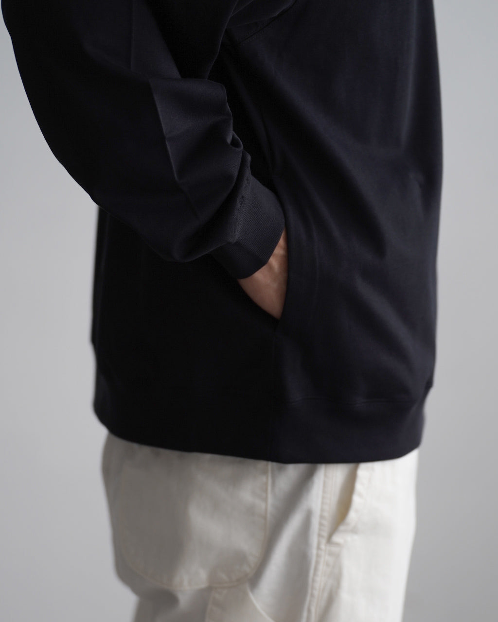 STILL BY HAND Zip up cotton jumper CS01253