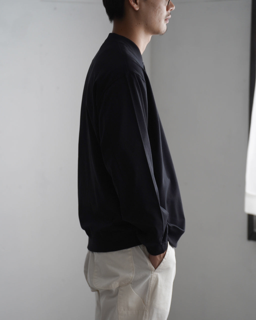 STILL BY HAND Zip up cotton jumper CS01253