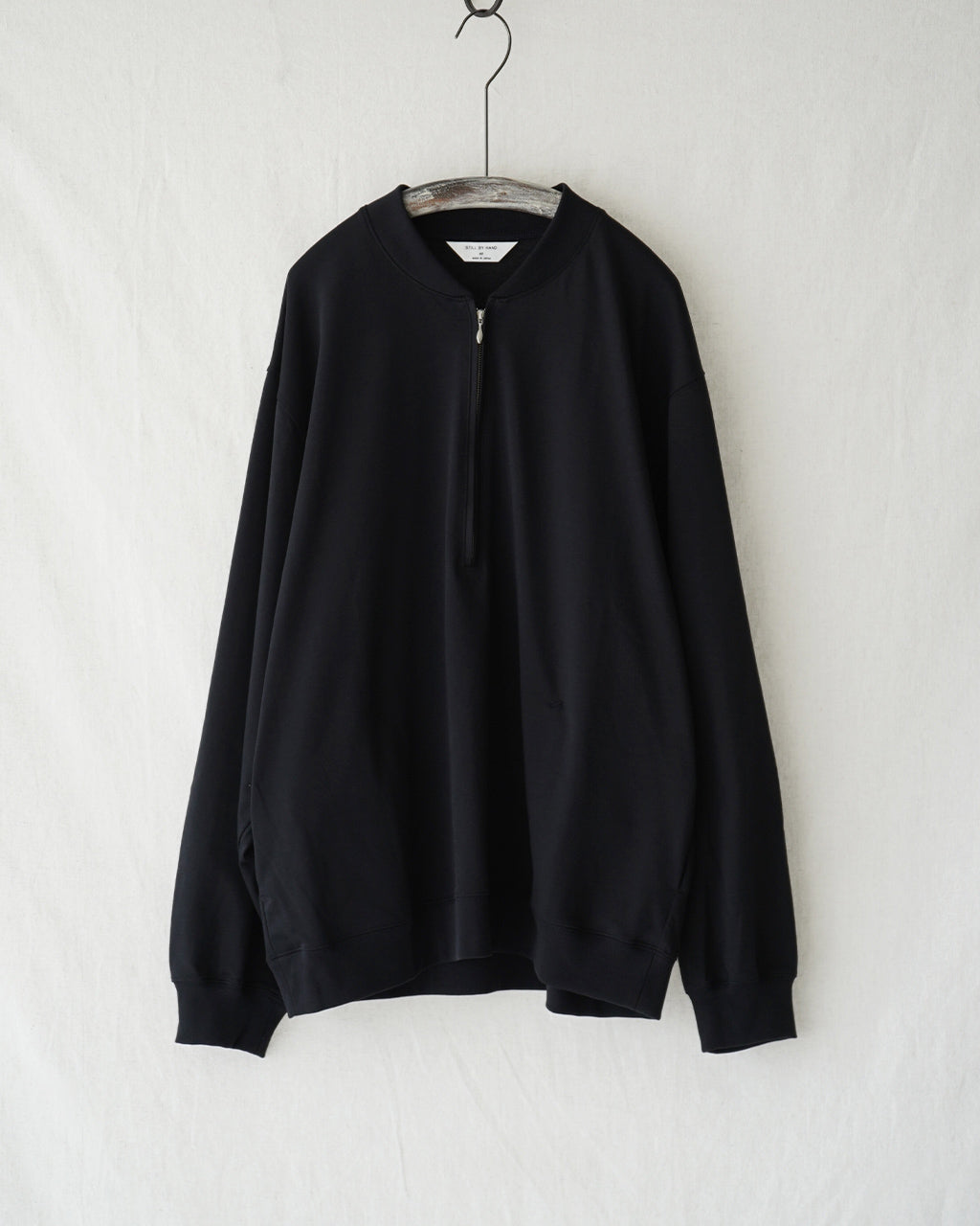 STILL BY HAND Zip up cotton jumper CS01253
