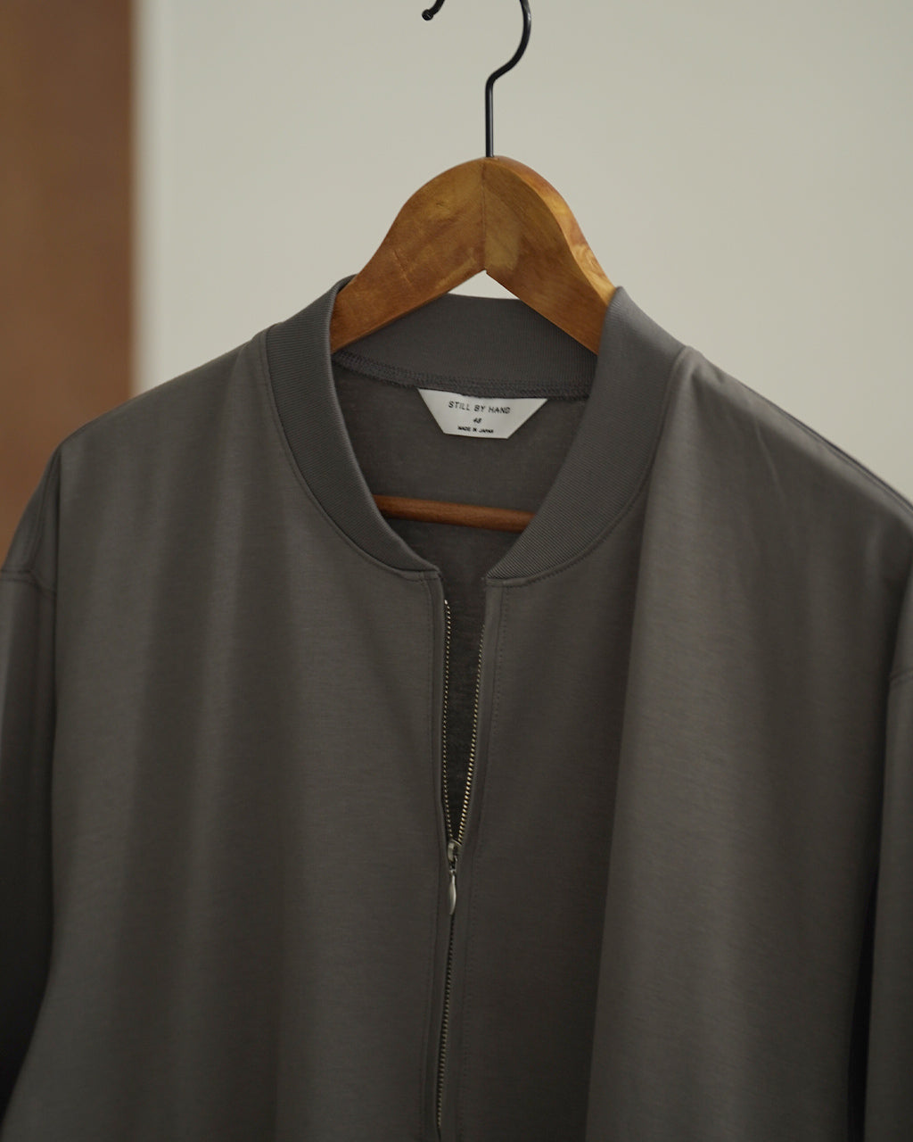 STILL BY HAND Zip up cotton jumper CS01253