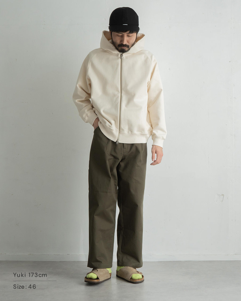 【SALE!30%OFF】フロントジップ パーカー フーディー カットソー CS02244