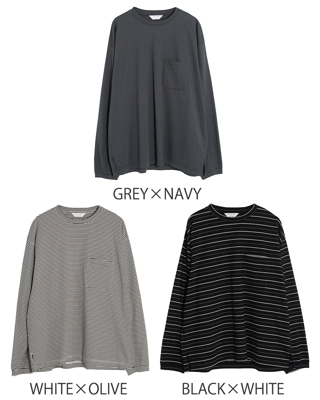 【SALE!40%OFF】ボーダー ロングスリーブ Tシャツ STRIPED LONG SLEEVE ポケット ストライプ ロンT カットソー CS02251