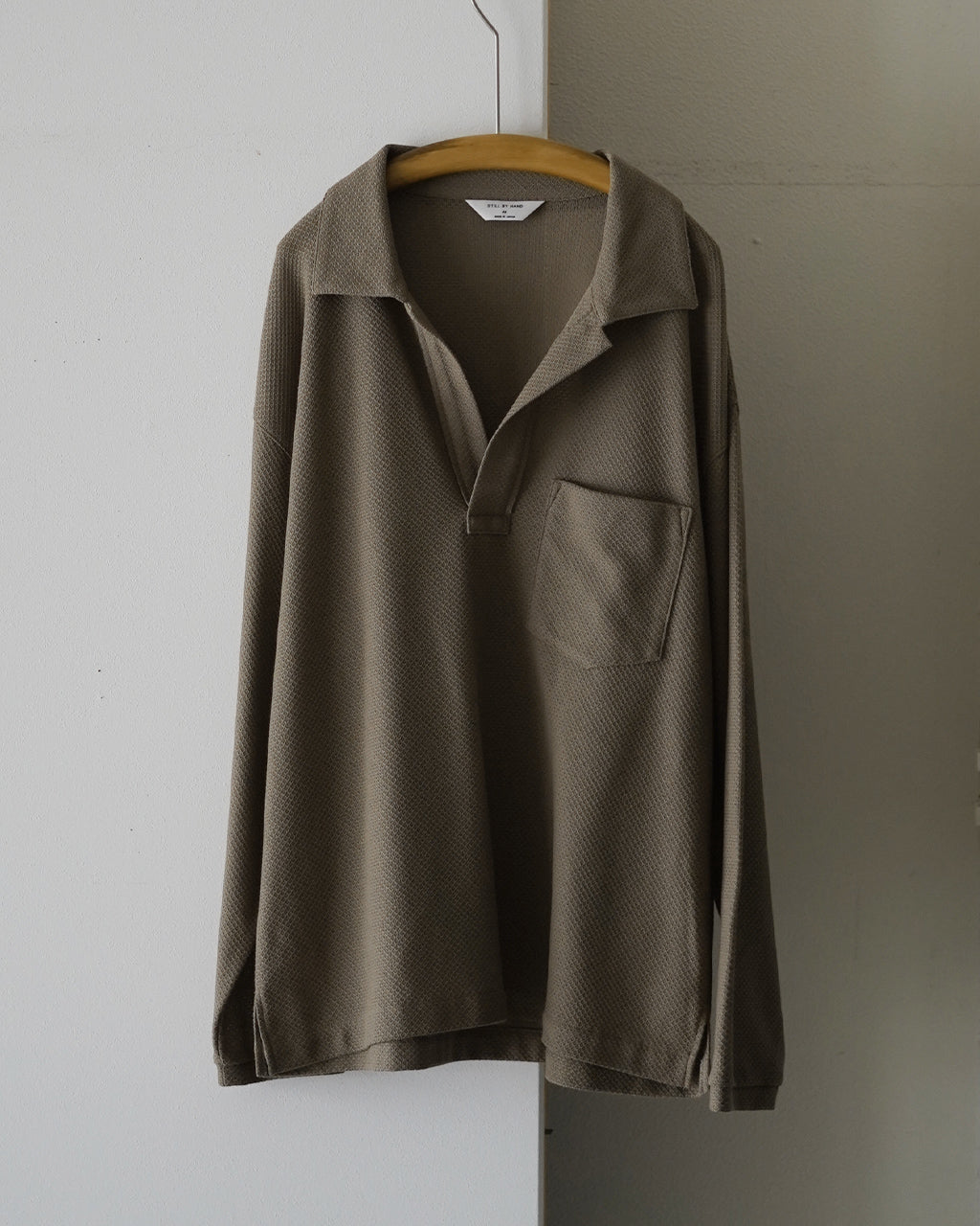 STILL BY HAND スティルバイハンド モスステッチ スキッパーシャツ