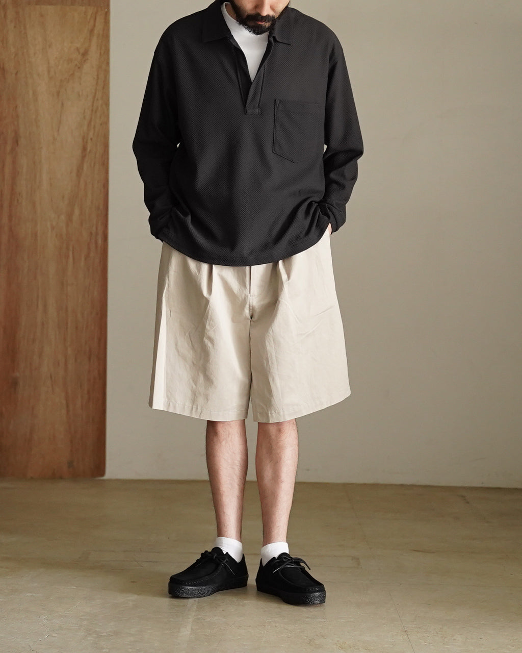 Moss stitch skipper shirt CS08261