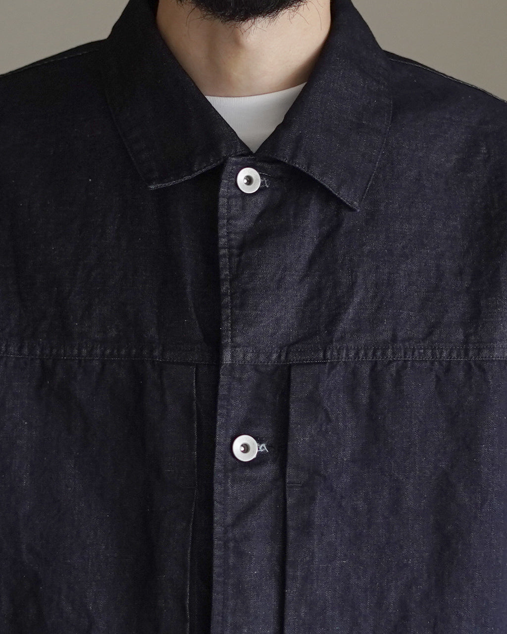 Hemp mixed denim blouson DN01261