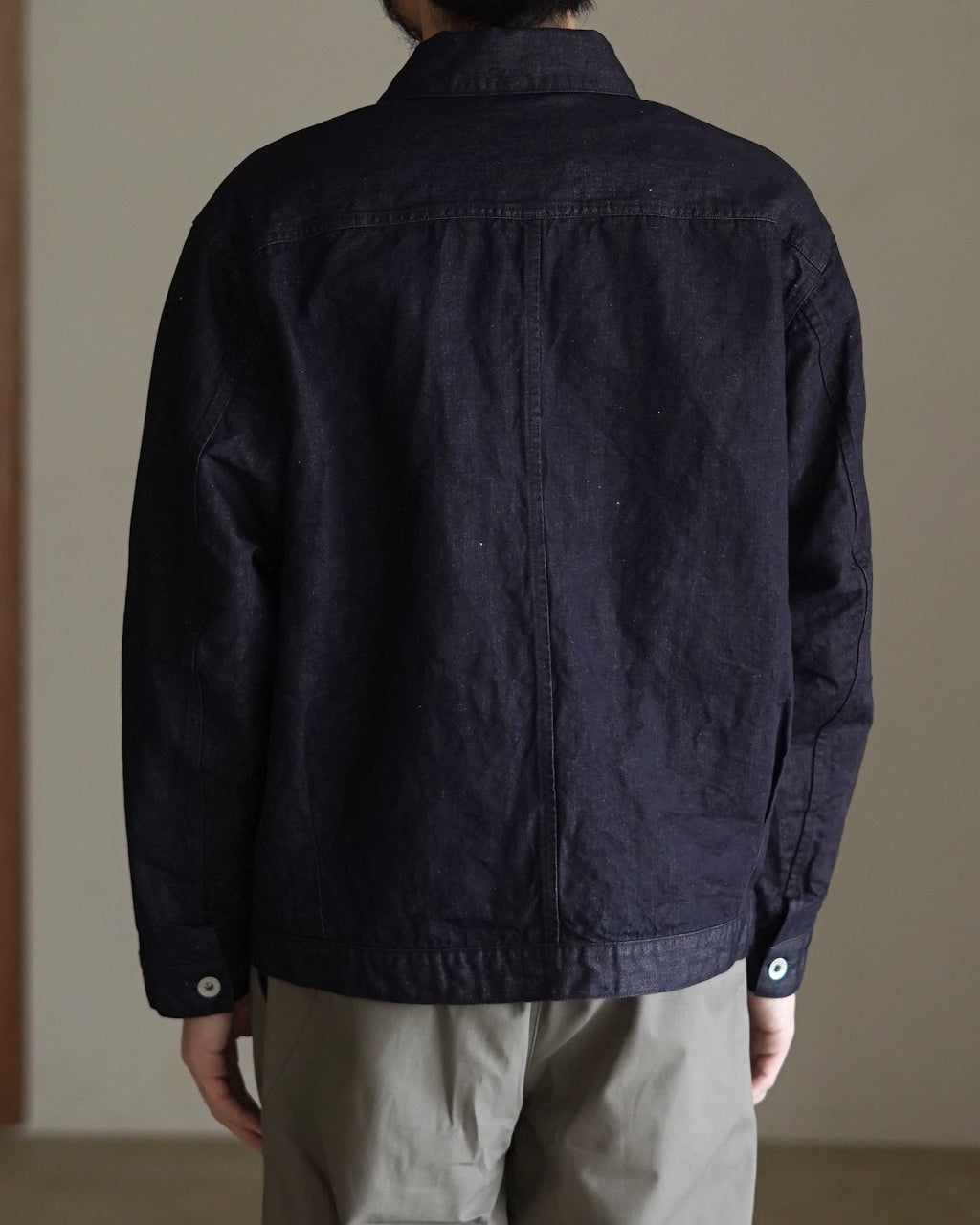 Hemp mixed denim blouson DN01261