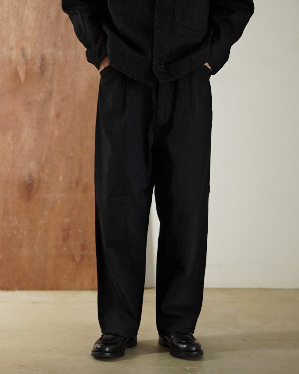 12oz denim 1 tuck pants DN02253