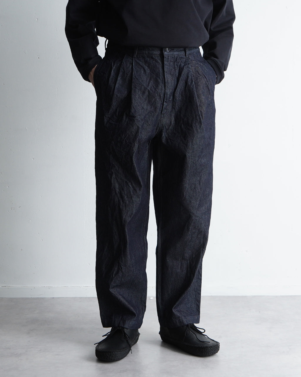 【SALE!30%OFF】10オンス デニム2タック パンツ フルレングス ボトムス デニムパンツ 10oz denim 2 tuck pants DN04251