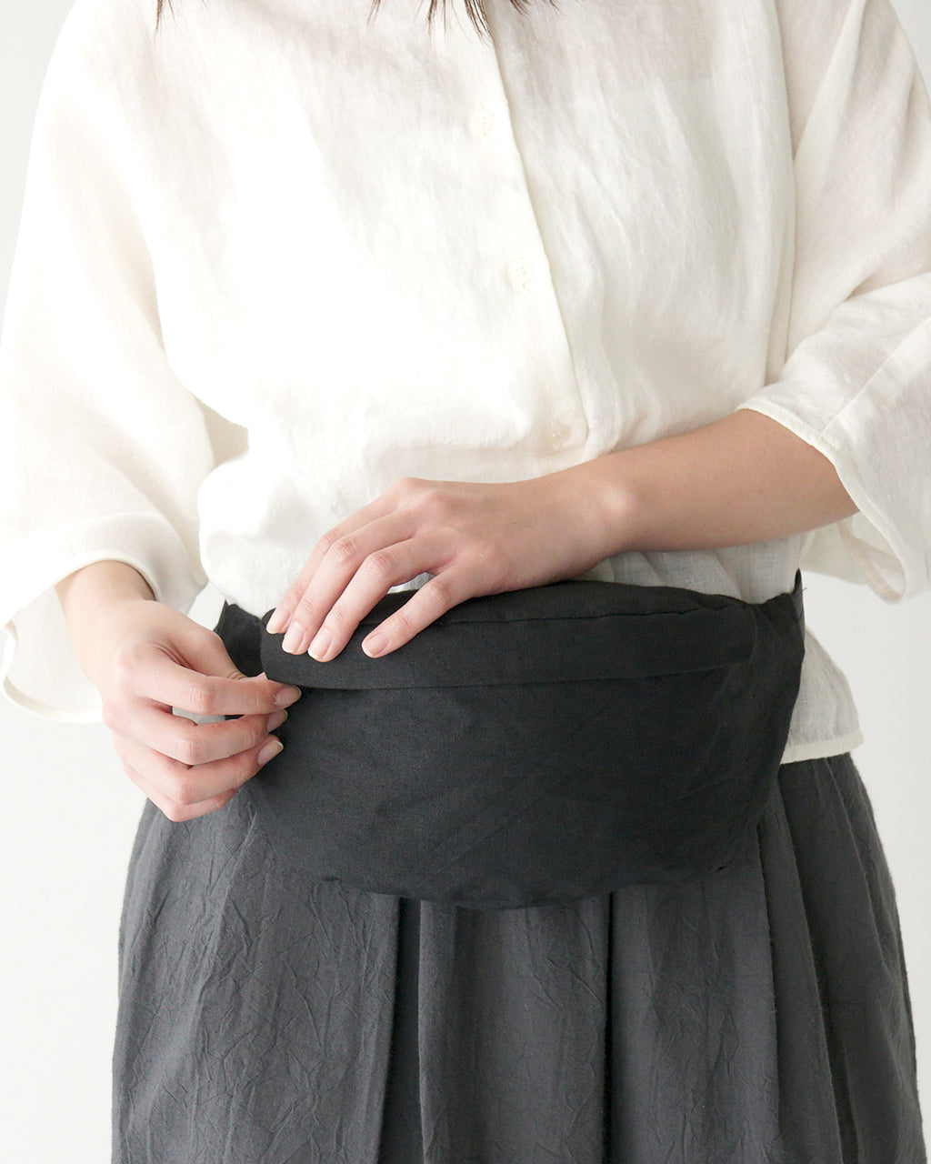 【SALE!40%OFF】ウエストバッグ リネン×和紙 WAIST BAG ボディバッグ サコッシュ ショルダー コンパクト 鞄 GD04251