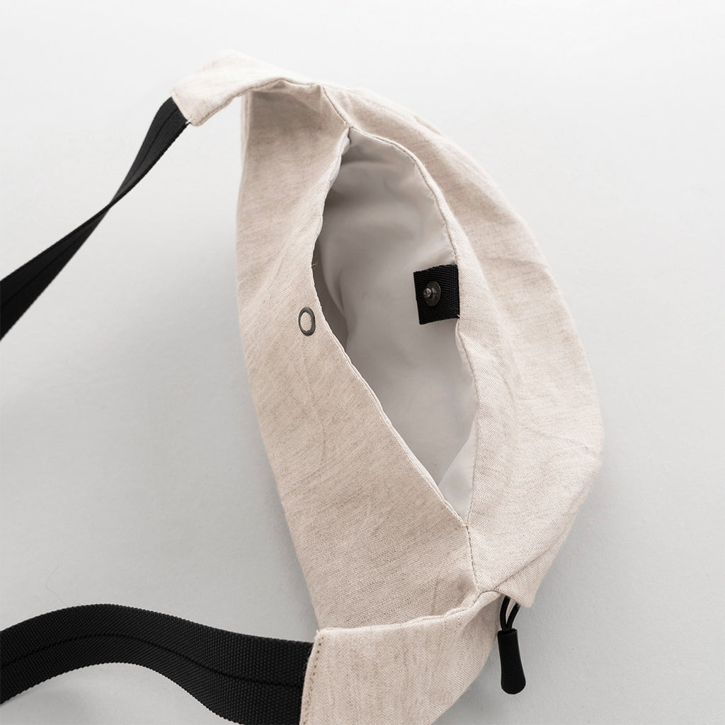【SALE!40%OFF】ウエストバッグ リネン×和紙 WAIST BAG ボディバッグ サコッシュ ショルダー コンパクト 鞄 GD04251