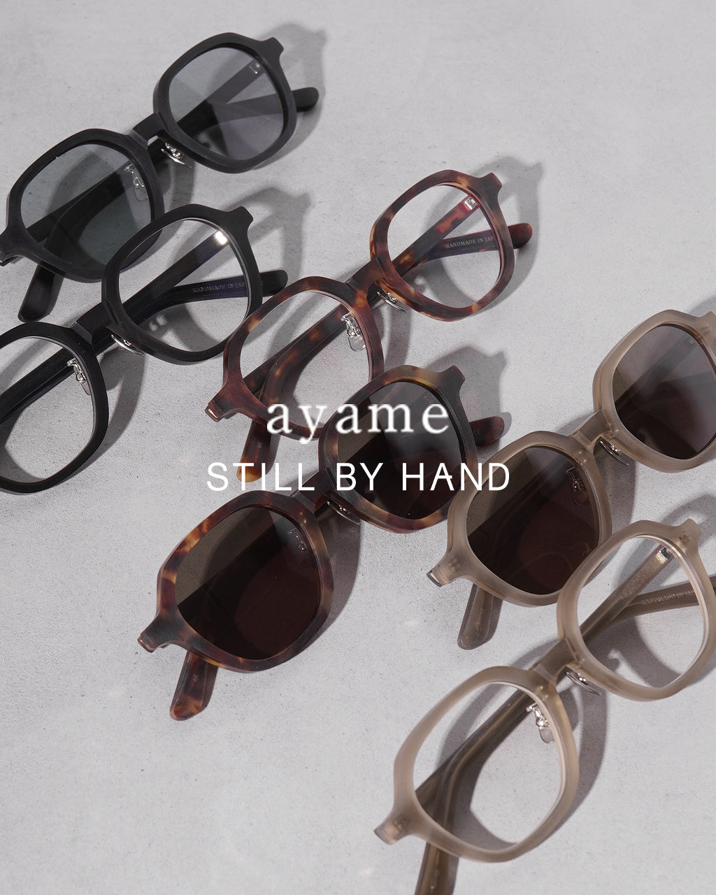 STILL BY HAND x ayame SBH glasses ウェリントン型 サングラス 眼鏡 太縁 黒縁 マット めがね 伊達メガネ カラーレンズ クリアレンズ GD06243