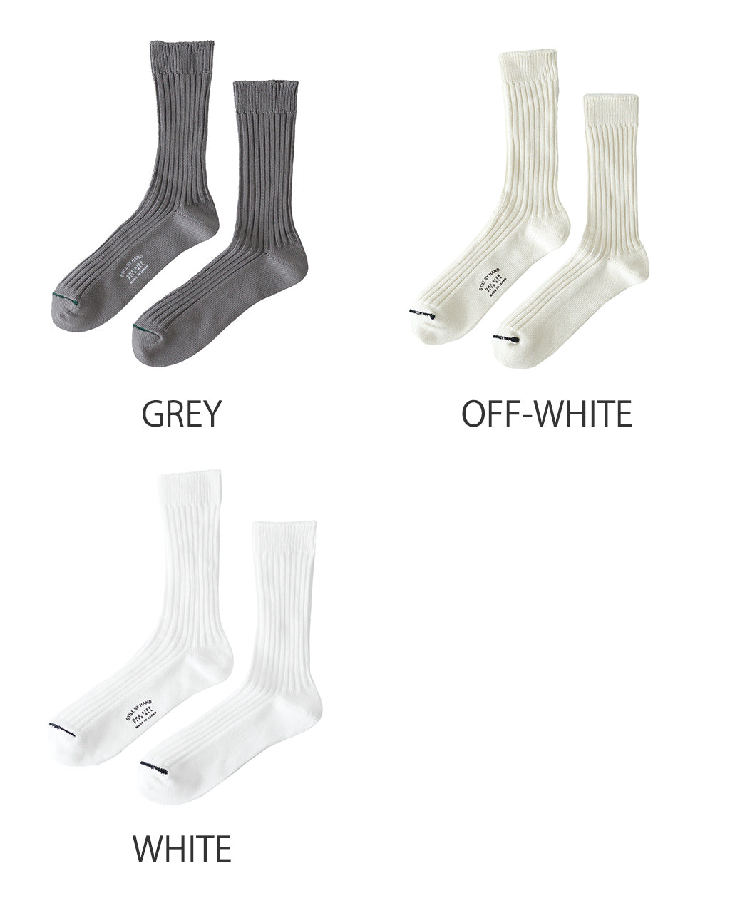 【SALE!30%OFF】クルー リブ ソックス ベーシック 靴下 GD07251 【メール便可】