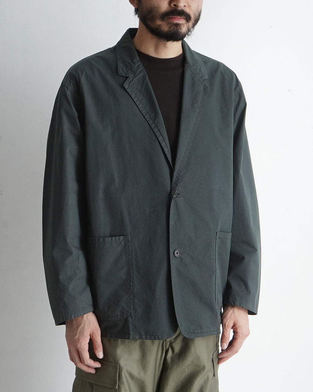 【SALE!40%OFF】テーラードジャケット ガーメントダイ コットン ライトジャケット Garment-dye 2B jacket シングル 2ボタン 羽織 ライトアウター JK01251