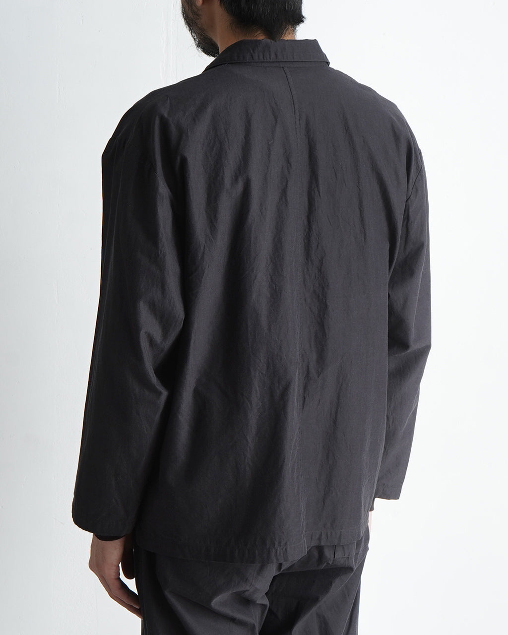 【SALE!20%OFF】セミダブルジャケット Cupro mixed easy jacket 羽織 オープンカラー イージージャケット テーラードジャケット セットアップ JK02251