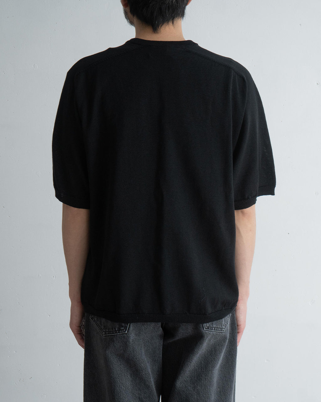 【SALE!30%OFF】半袖ニットTシャツ 5分袖 コットン リネン トップス Half sleeve knit t-shirt KN02251