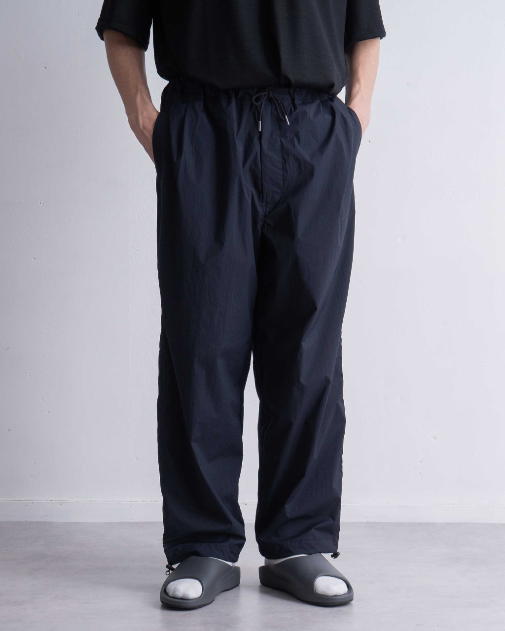 【SALE!20%OFF】ワイドパンツ イージーパンツ ドローコード ナイロン 軽量 セットアップ可 PT PT01252