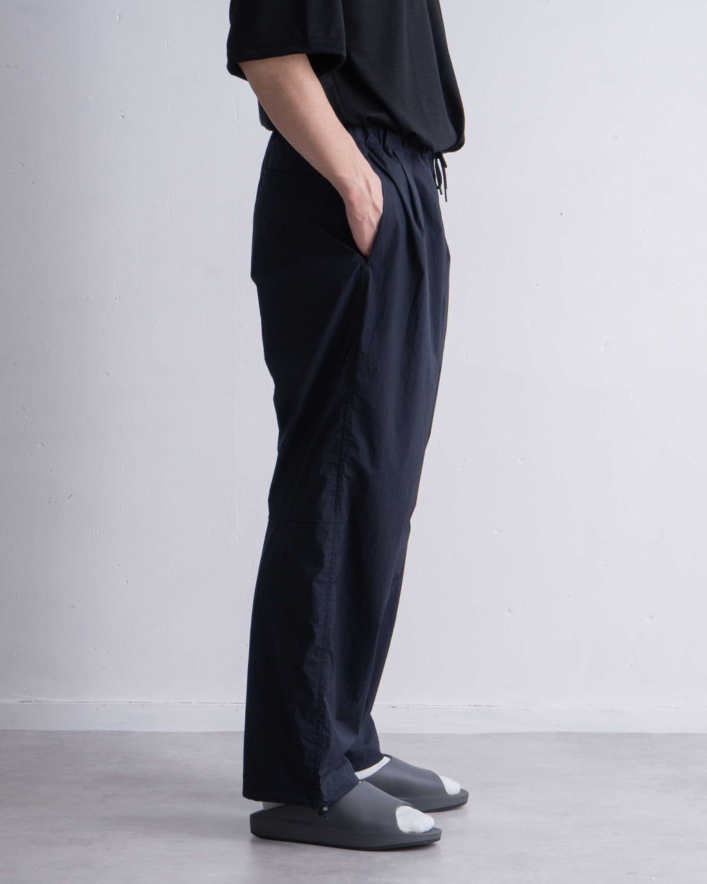 【SALE!20%OFF】ワイドパンツ イージーパンツ ドローコード ナイロン 軽量 セットアップ可 PT PT01252