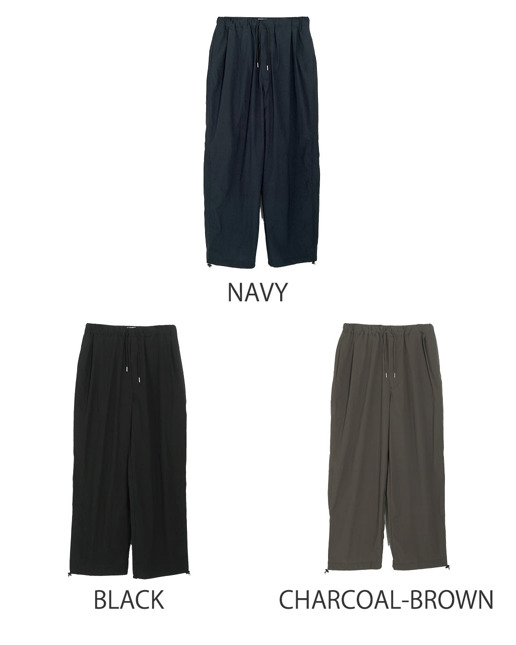 【SALE!20%OFF】ワイドパンツ イージーパンツ ドローコード ナイロン 軽量 セットアップ可 PT PT01252