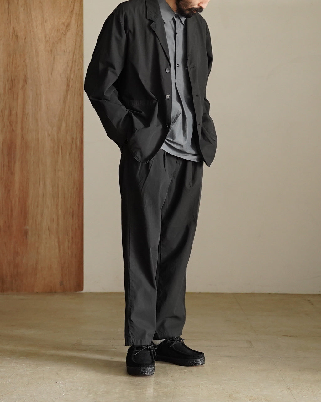 Garment-dye 2 pleat pants PT01261