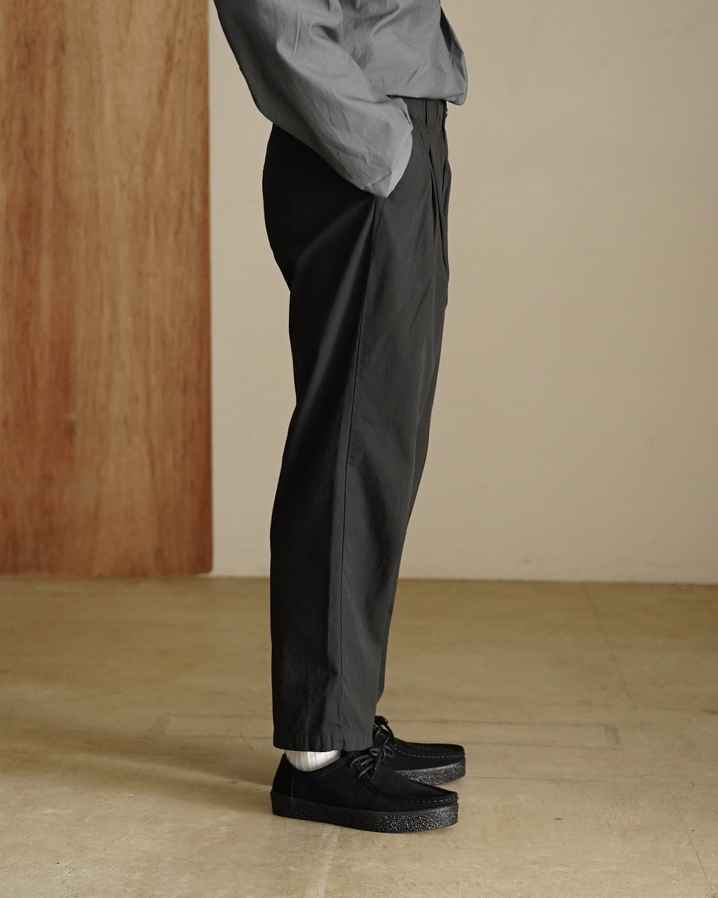 Garment-dye 2 pleat pants PT01261