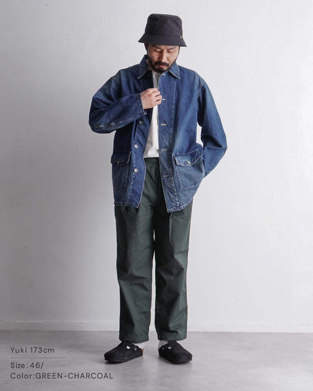 【SALE!20%OFF】2タック ワイドテーパードパンツ ガーメントダイ Garment-dye 2 tuck pants PT02251