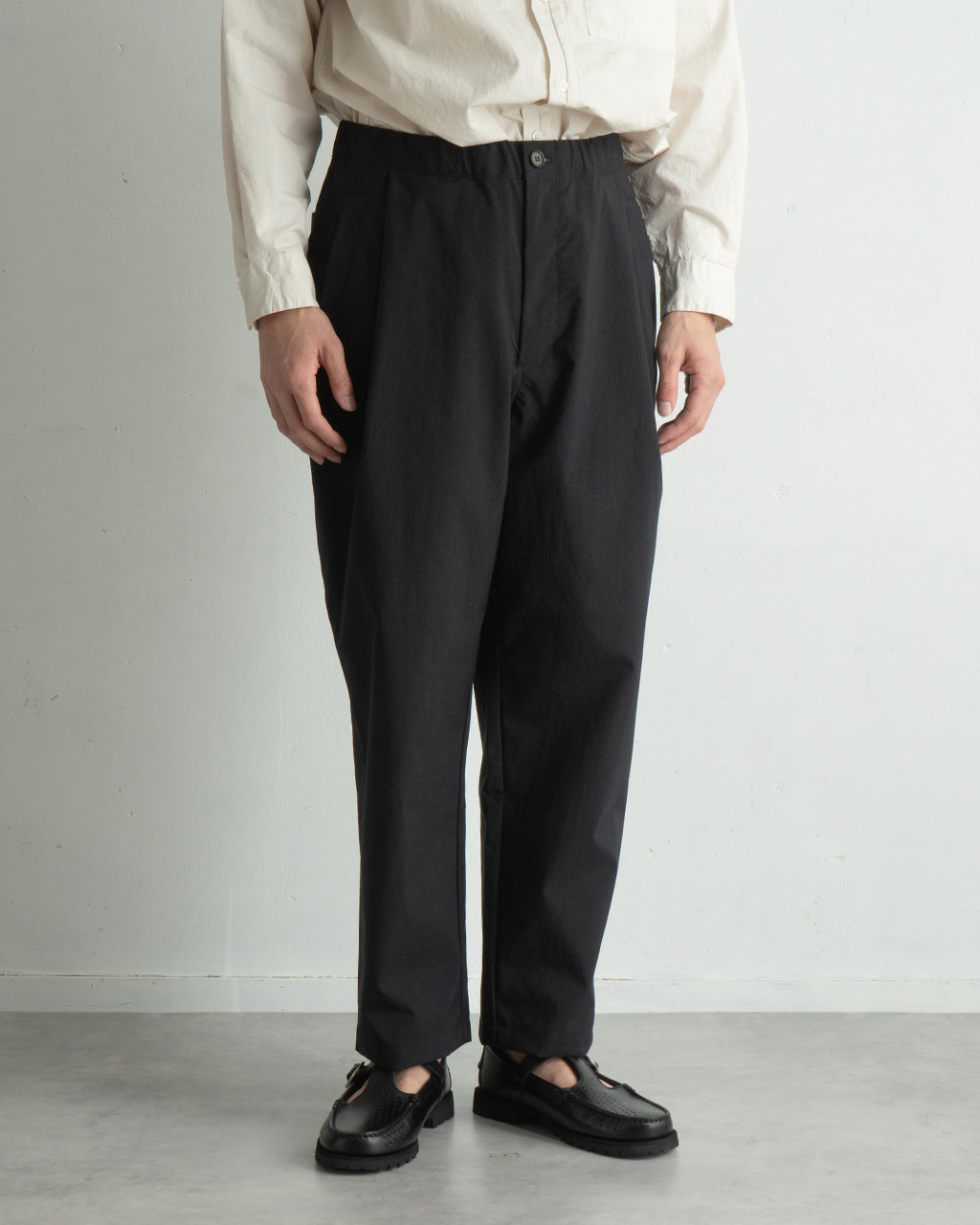 STILL BY HAND 스틸 바이 핸드 테이퍼드 팬츠 이지 슬랙스 이지 팬츠 탁 PANTS PT06244【무료우송】