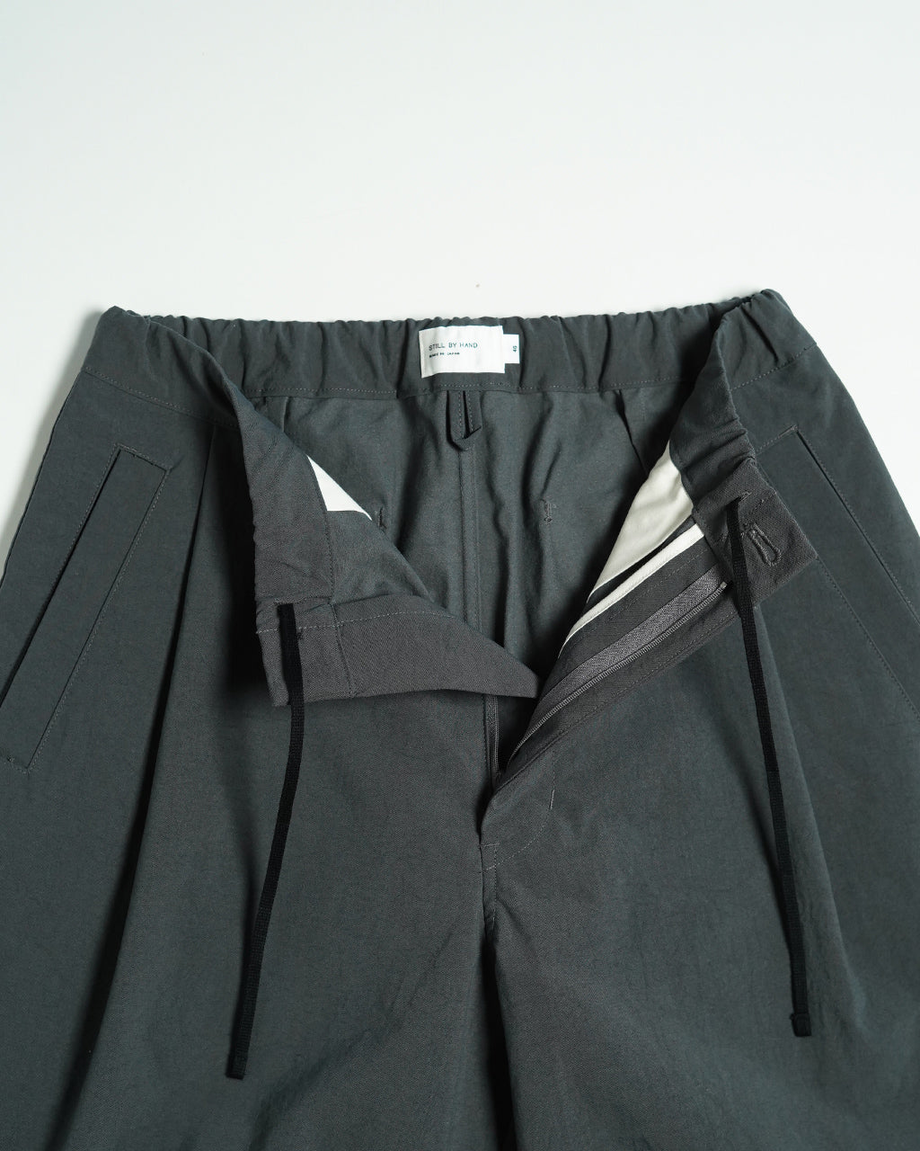 STILL BY HAND 스틸 바이 핸드 테이퍼드 팬츠 이지 슬랙스 이지 팬츠 탁 PANTS PT06244【무료우송】