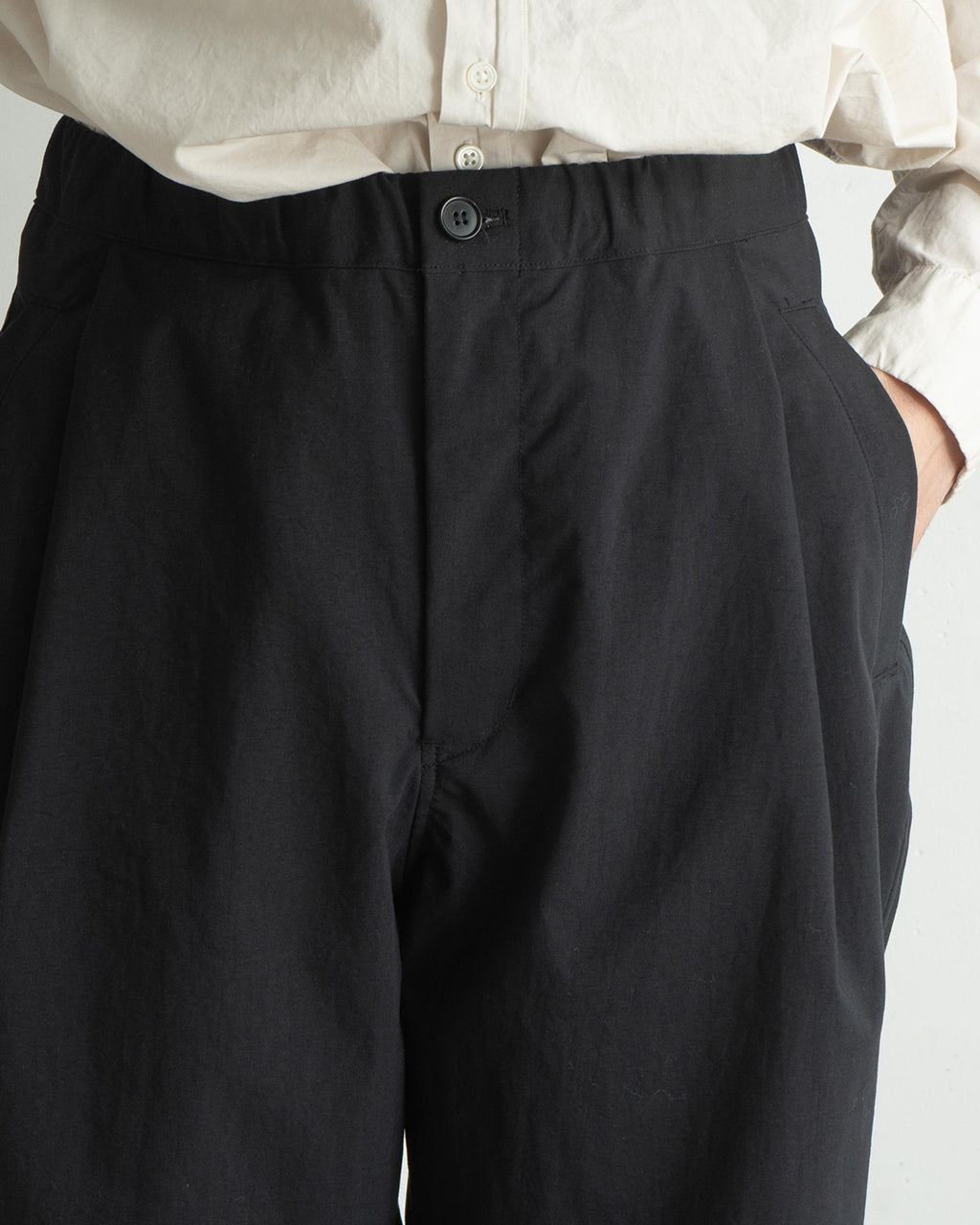 STILL BY HAND 스틸 바이 핸드 테이퍼드 팬츠 이지 슬랙스 이지 팬츠 탁 PANTS PT06244【무료우송】