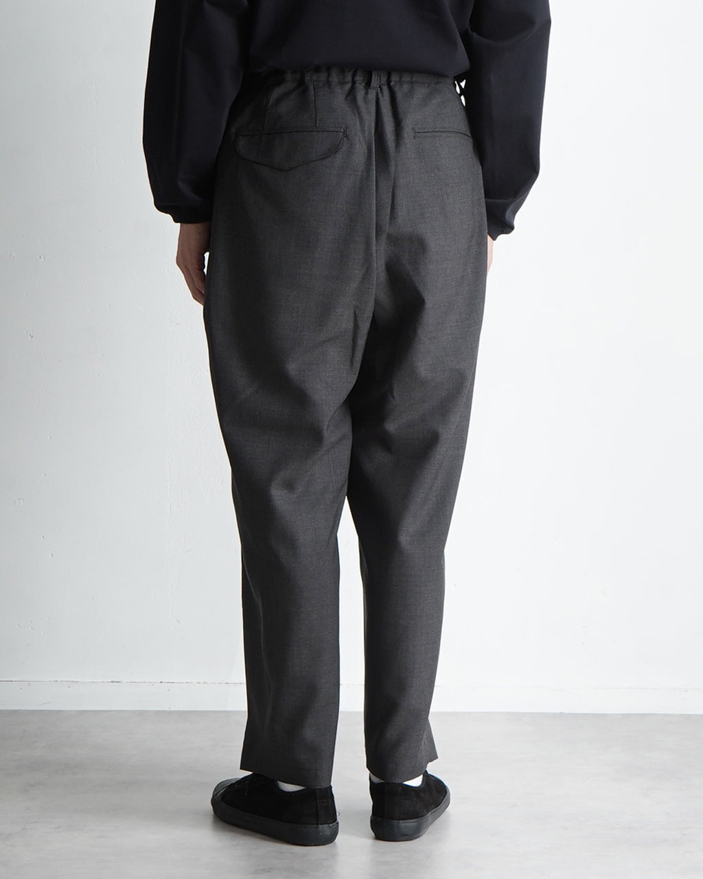 【SALE!20%OFF】サマーウール ワイドパンツ フルレングス ボトムス Summer wool wide pants PT06251 高級素材 テーパード クロップド丈 イージーパンツ