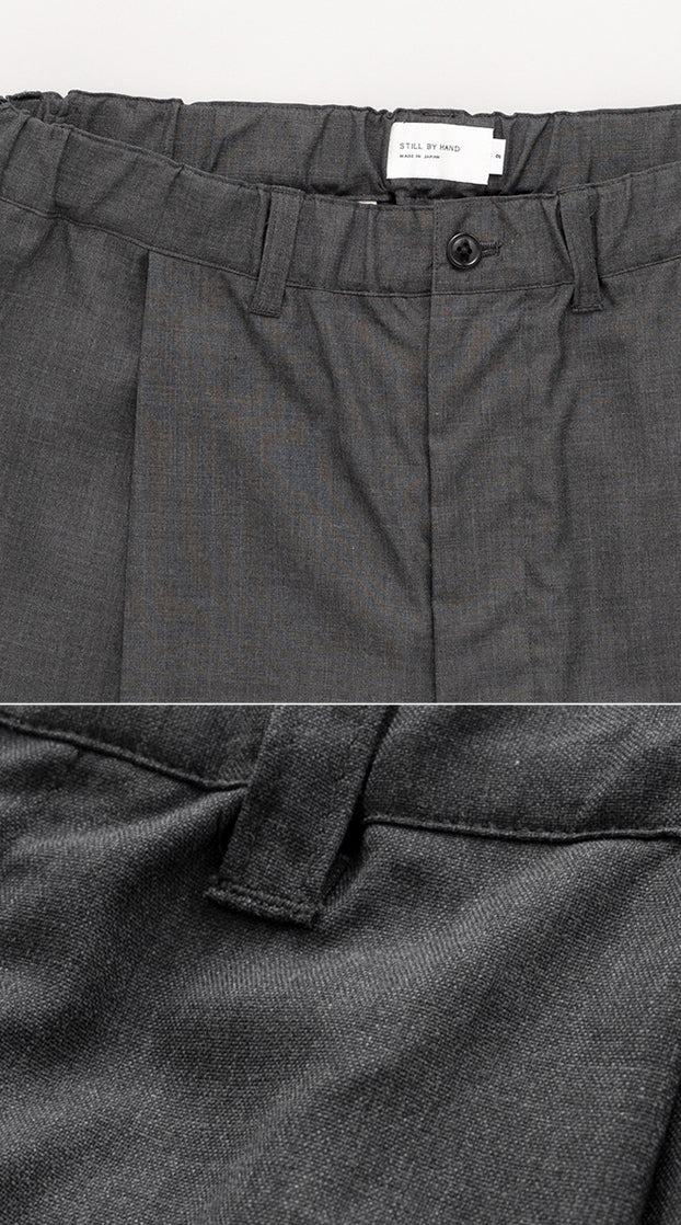 【SALE!20%OFF】サマーウール ワイドパンツ フルレングス ボトムス Summer wool wide pants PT06251 高級素材 テーパード クロップド丈 イージーパンツ