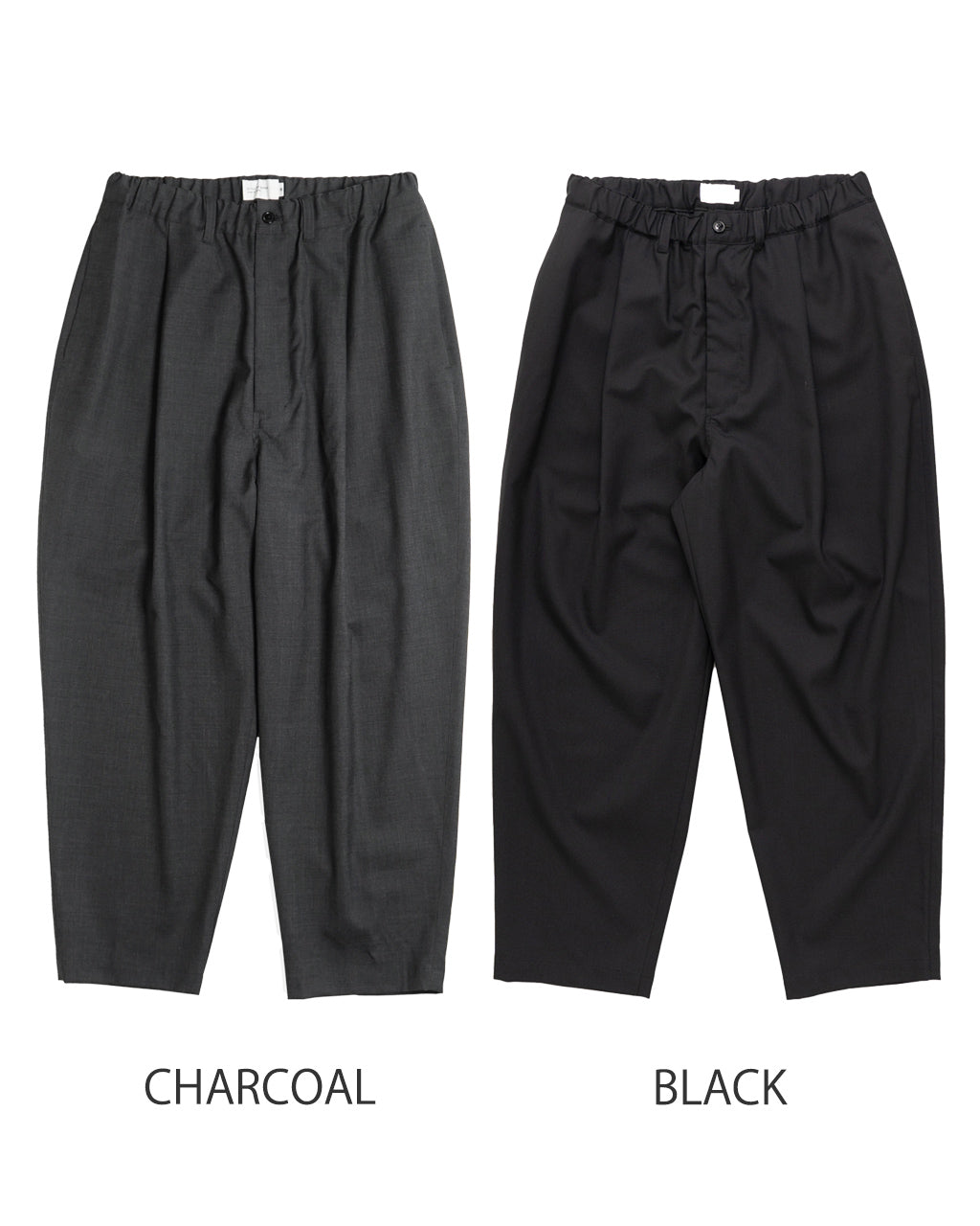 【SALE!20%OFF】サマーウール ワイドパンツ フルレングス ボトムス Summer wool wide pants PT06251 高級素材 テーパード クロップド丈 イージーパンツ