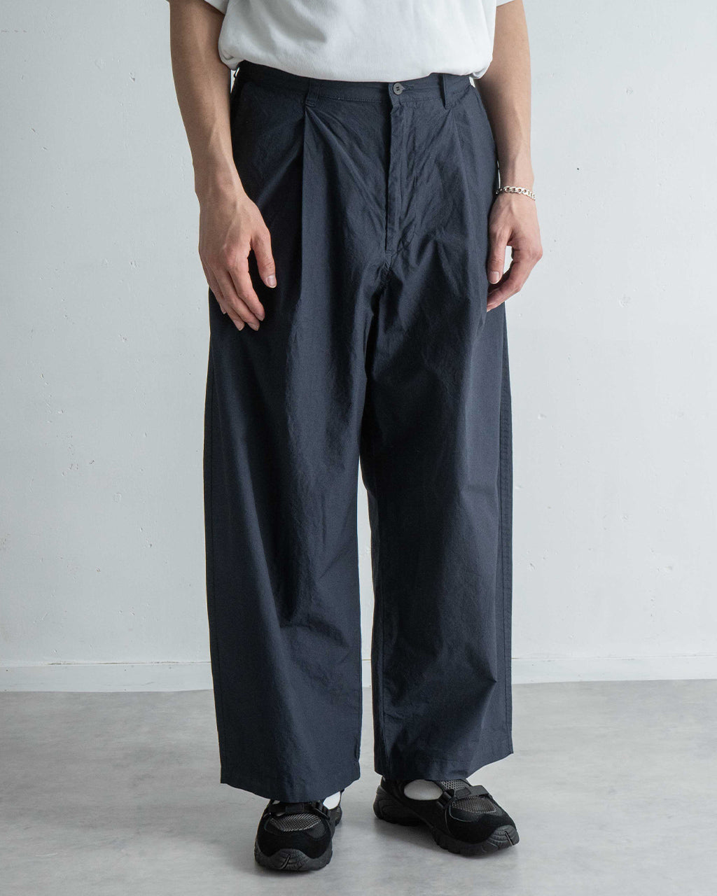 【SALE!20%OFF】パンツ コットン タイプライター タックパンツ ワイドパンツ PT06252