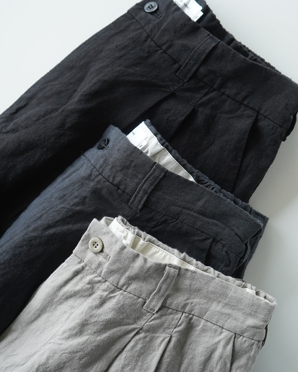 STILL BY HAND スティルバイハンド 2タック ワイドテーパード パンツ リネン PT07252【送料無料】