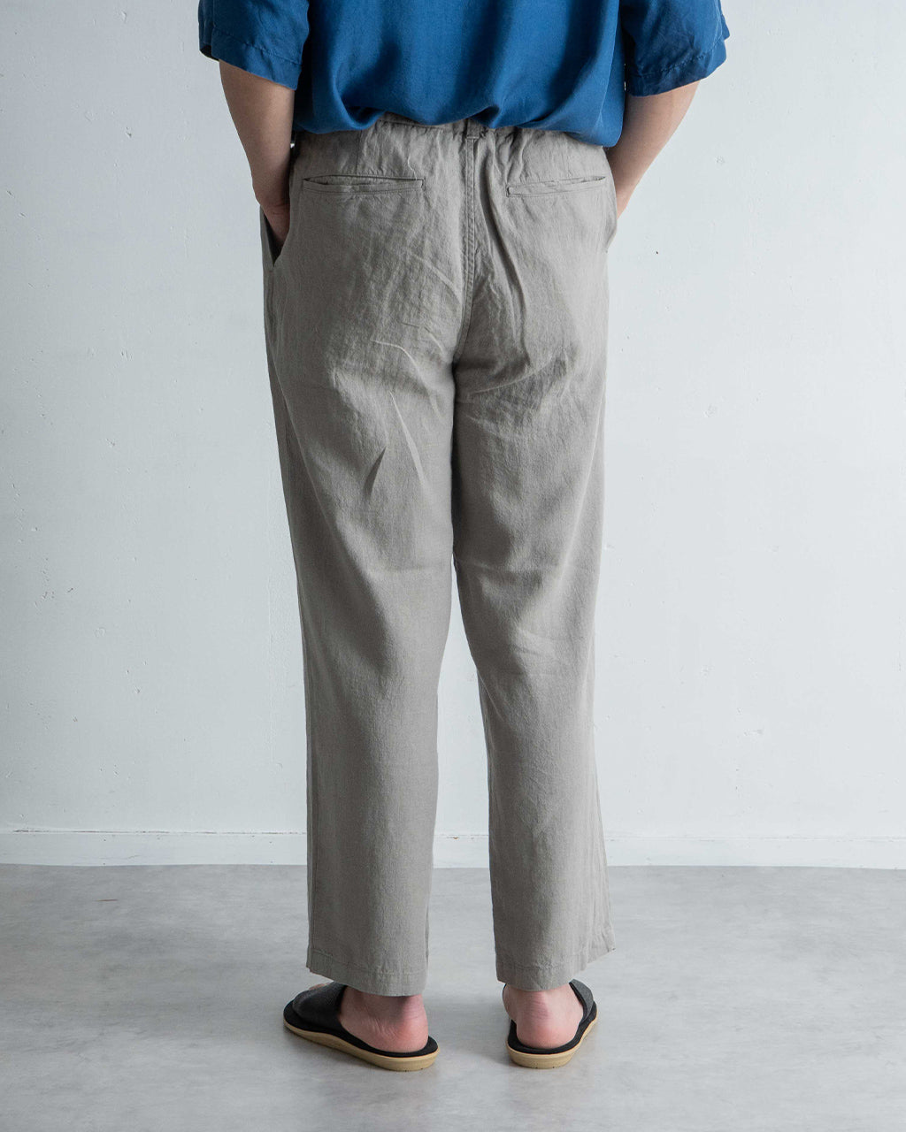 【SALE!20%OFF】2タック ワイドテーパード パンツ リネン PT07252