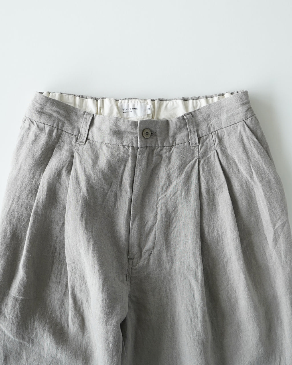 【SALE!20%OFF】2タック ワイドテーパード パンツ リネン PT07252